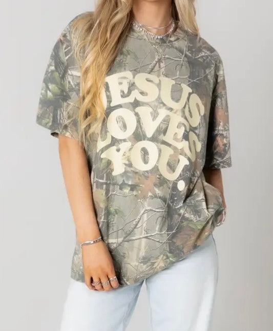 Jesus Loves You Camo Tee