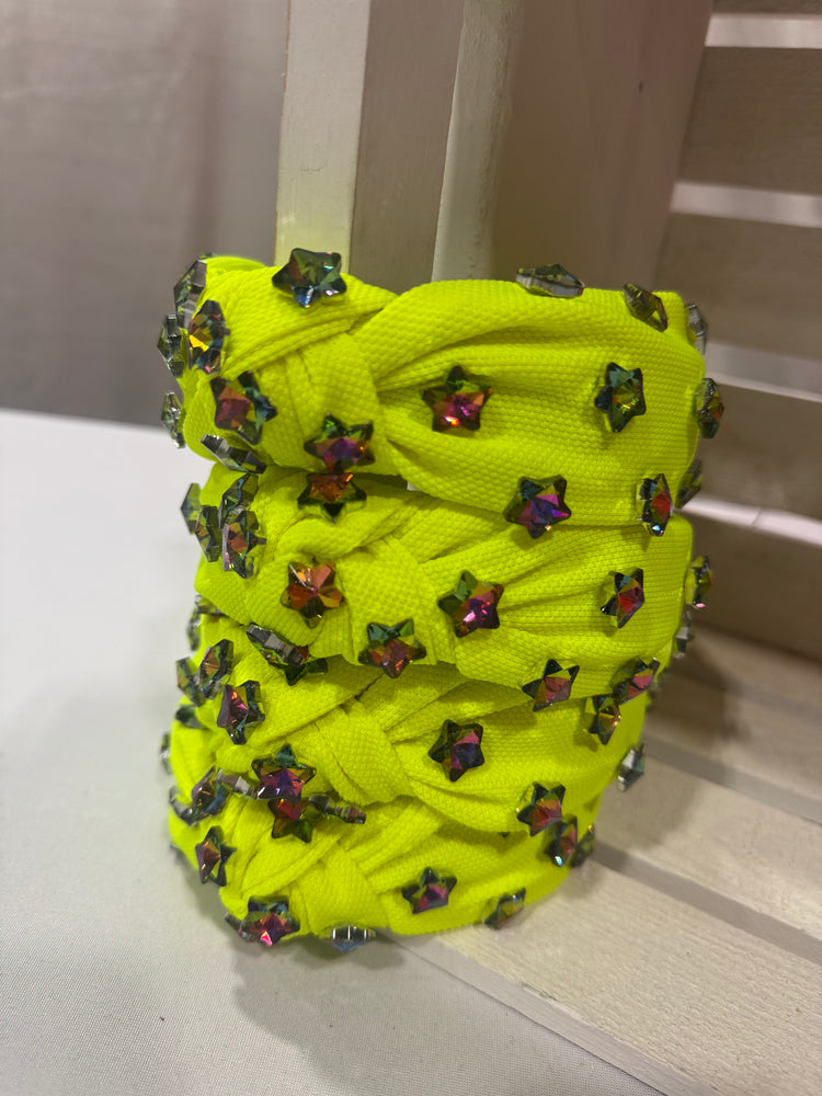 Neon Jewel Knotted Headband