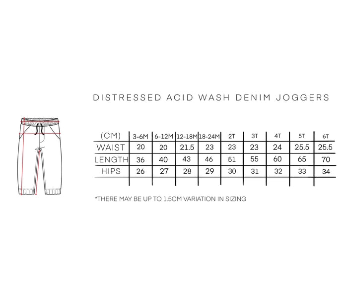 Distressed Acid Wash Joggers