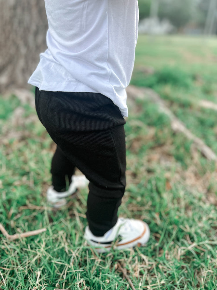 Bamboo Ribbed Leggings | Black