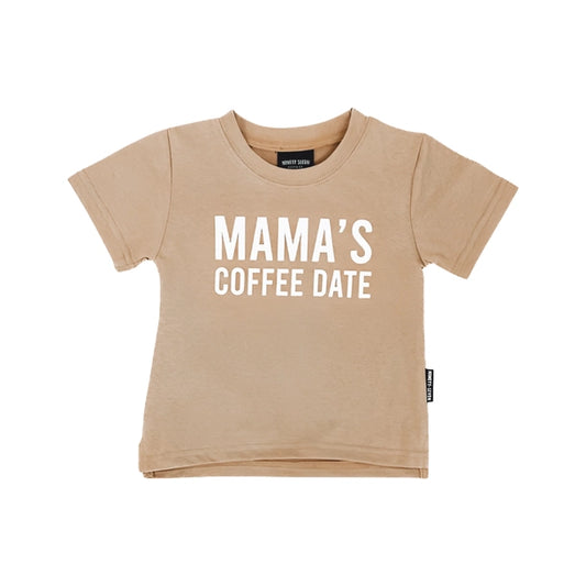 Mama's Coffee Date Tee | Beige