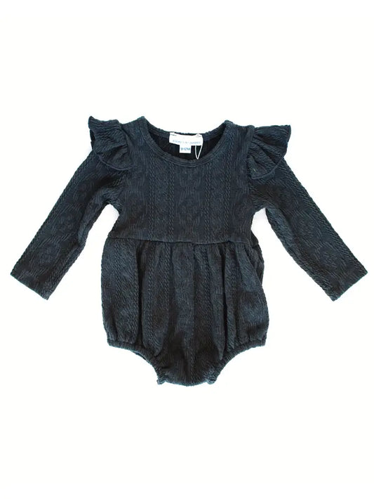 Davy Gray Cable Bubble Shorty Romper